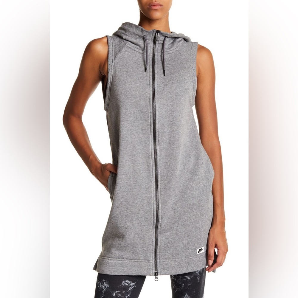 Nike Heather Gray Full-Zip Hoodie